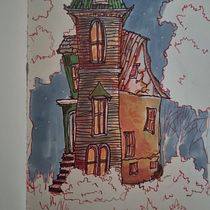 My project for course: Expressive Architectural Sketching with Colored Markers. Sketching, Drawing, Architectural Illustration, Sketchbook & Ink Illustration project by Juno Blue - 01.04.2023
