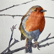 My project for course: Watercolor Wildlife in Positive and Negative. Traditional illustration, Fine Arts, Painting, Drawing, Watercolor Painting, Botanical Illustration, and Naturalistic Illustration project by paola_polignano - 01.08.2023
