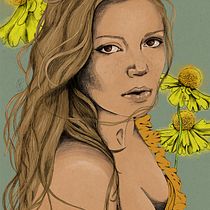 Meu projeto do curso: Retrato Ilustrado com Procreate. Ilustração tradicional, Ilustração vetorial, Ilustração digital, e Desenho de retrato projeto de Cláudia Potes - 08.01.2023