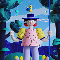 My project for course: Cinema 4D: Bring Playful 3D Illustrations to Life. Traditional illustration, 3D, Digital Illustration, and 3D Modeling project by Kristina Skoreva - 01.08.2023