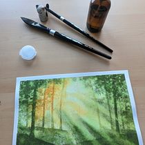 My project for course: Dreamy Watercolor Landscapes: Paint with Light. Un projet de Peinture , et Aquarelle de gayatri_geo14 - 08.01.2023