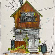 My project for course: Expressive Architectural Sketching with Colored Markers. Sketching, Drawing, Architectural Illustration, Sketchbook & Ink Illustration project by ndp1968 - 01.09.2023