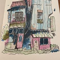 My project for course: Expressive Architectural Sketching with Colored Markers. Sketching, Drawing, Architectural Illustration, Sketchbook & Ink Illustration project by Richard Gowers - 01.09.2023