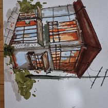 Mi proyecto del curso: Dibujo arquitectónico expresivo con marcadores de colores. Sketching, Drawing, Architectural Illustration, Sketchbook & Ink Illustration project by lourdesllorca - 01.09.2023