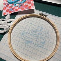My project for course: Embroidery and Fabric Painting for Beginners. Un proyecto de Pintura, Pattern Design, Bordado, DIY, Upc, cling y Diseño textil de Emie Yourd - 10.01.2023