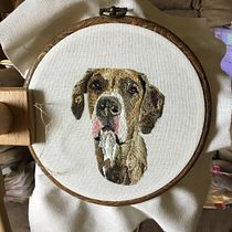 My project for course: Embroidered Pet Portraits: The Thread Painting Technique. Bordado, Ilustração naturalista, e Design têxtil projeto de ljohnson073 - 10.01.2023