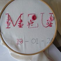 Mi proyecto del curso: Letras bordadas: el hilo como herramienta gráfica. Embroider, and Textile Design project by Rosario Montenegro - 01.08.2023