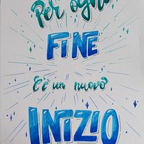 Il mio progetto del corso: Introduzione all'hand lettering: composizione di lettere colorate. Lettering, H, and Lettering project by travierso_daniela - 01.11.2023