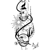 My project for course: Tattoo for Beginners. Tattoo Design project by Paige Canham - 01.07.2023