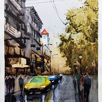 Mi proyecto del curso: Paisajes urbanos en acuarela Ein Projekt aus dem Bereich Bildende Künste, Aquarellmalerei und Architektonische Illustration von Facundo Valiente - 10.01.2023