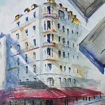 My project for course: Architectural Sketching with Watercolor and Ink. Esboçado, Desenho, Pintura em aquarela, Ilustração arquitetônica, Sketchbook e Ilustração com tinta projeto de Cristina Cruz - 12.01.2023