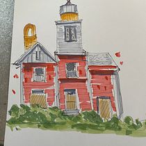My project for course: Expressive Architectural Sketching with Colored Markers. Sketching, Drawing, Architectural Illustration, Sketchbook & Ink Illustration project by Paulette Koosed - 01.11.2023