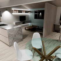 Apto 301. Interior Architecture, Interior Design, Interior Decoration, and Spatial Design project by Juan Mendoza - 03.08.2023