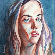 Mi proyecto del curso: Retrato artístico en acuarela. Fine Arts, Painting, Watercolor Painting, and Portrait Drawing project by Luis Gerardo García - 02.12.2023