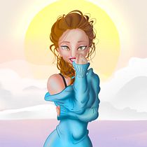 Mi proyecto del curso: Retrato de personajes femeninos con Procreate. Projekt z dziedziny Trad, c, jna ilustracja, Ilustracja c, frowa, R, sunek c i frow użytkownika José Miguel Hernández - 13.01.2023