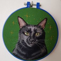 Mon projet du cours :  Peinture à l'aiguille : brodez des portraits d'animaux. Bordado, Ilustração naturalista, e Design têxtil projeto de Elodie - 13.01.2023