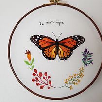 Mon projet du cours : Technique de broderie réaliste. Traditional illustration, Embroider, and Textile Design project by Elodie - 01.13.2023
