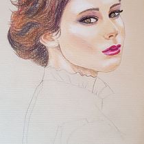Mon projet du cours : Illustration au pastel et aux crayons de couleur. Un progetto di Illustrazione tradizionale, Belle arti, Disegno a matita, Disegno, Disegno di ritratti, Disegno realistico e Disegno artistico di Elodie - 13.01.2023