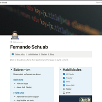 Meu projeto do curso: Introdução ao Notion para projetos criativos Ein Projekt aus dem Bereich Webentwicklung von Fernando José Toledo Schuab - 13.01.2023