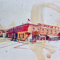 Mi proyecto del curso: Urban sketching contemporáneo con técnicas mixtas Ein Projekt aus dem Bereich Traditionelle Illustration, Malerei, Architektonische Illustration und Illustration mit Tinte von Karla H. Poblete - 14.01.2023