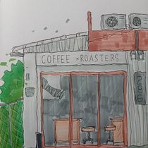 My project for course: Expressive Architectural Sketching with Colored Markers. Sketching, Drawing, Architectural Illustration, Sketchbook & Ink Illustration project by Nadzifa Azam - 01.10.2023