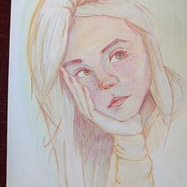 My project for course: Vibrant Portrait Drawing with Colored Pencils. Drawing, Portrait Drawing, Sketchbook, and Colored Pencil Drawing project by alba_lopez_gonzalez - 01.14.2023