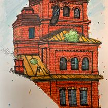 My project for course: Expressive Architectural Sketching with Colored Markers. Een project van  Schetsen,  Tekening,  Architecturale illustratie, Sketchbook y  Illustratie met inkt van Sanjar Rahimov - 13.01.2023