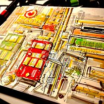 Il mio progetto del corso: Disegno architettonico espressivo con pennarelli colorati. Een project van  Schetsen,  Tekening,  Architecturale illustratie, Sketchbook y  Illustratie met inkt van manulabdesign - 14.01.2023