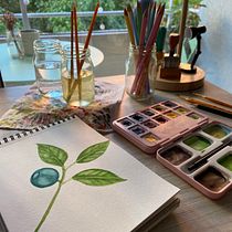 Mi proyecto del curso: Ilustración botánica con acuarela. Traditional illustration, Fine Arts, Painting, Drawing, Watercolor Painting, and Botanical Illustration project by Camila Álvarez - 01.13.2023