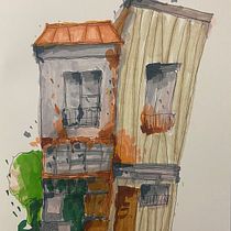 My project for course: Expressive Architectural Sketching with Colored Markers. Een project van  Schetsen,  Tekening,  Architecturale illustratie, Sketchbook y  Illustratie met inkt van irenegmnd - 15.01.2023