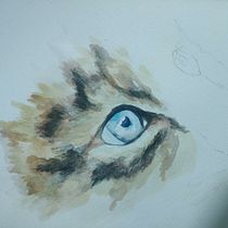 Mi proyecto del curso: Retratos expresivos de animales en acuarela. Ilustração tradicional, Pintura em aquarela, Desenho realista e Ilustração naturalista projeto de Rossina Pagani - 15.01.2023