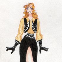 Mi proyecto del curso: Ilustración de una pin-up con técnicas tradicionales. Traditional illustration, Fine Arts, Painting, Pencil Drawing, and Drawing project by Agustina Gamba - 01.15.2023
