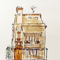 My project for course: Expressive Architectural Sketching with Colored Markers. Een project van  Schetsen,  Tekening,  Architecturale illustratie, Sketchbook y  Illustratie met inkt van Christine Hanna - 15.01.2023