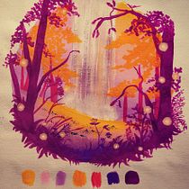 My project for course: Painting Atmospheric Landscapes with Gouache. Traditional illustration, Painting, and Gouache Painting project by rseneviratne - 01.15.2023