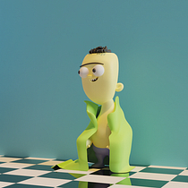 Meu projeto do curso: Criação de personagens 3D com Blender . 3D, Design de personagens, Modelagem 3D, Design de personagens 3D, e 3D Design projeto de Luiz Prendin - 14.01.2023