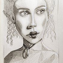 My project for course: Portrait Sketchbooking: Explore the Human Face. Sketching, Drawing, Portrait Drawing, Artistic Drawing, and Sketchbook project by Adrienn Körösi Hass Jensen - 01.15.2023