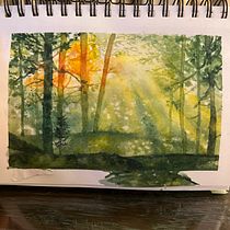 My project for course: Dreamy Watercolor Landscapes: Paint with Light. Un projet de Peinture , et Aquarelle de r86kj4btd5 - 11.01.2023