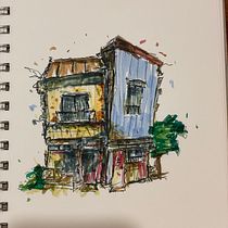 My project for course: Expressive Architectural Sketching with Colored Markers. Een project van  Schetsen,  Tekening,  Architecturale illustratie, Sketchbook y  Illustratie met inkt van askezza - 16.01.2023