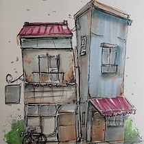 My project for course: Expressive Architectural Sketching with Colored Markers. Een project van  Schetsen,  Tekening,  Architecturale illustratie, Sketchbook y  Illustratie met inkt van Rod Watson - 16.01.2023