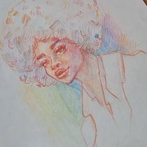 Meu projeto do curso: Desenho de retratos vibrantes com lápis de cor. Drawing, Portrait Drawing, Sketchbook, and Colored Pencil Drawing project by Ana Carneiro - 01.16.2023