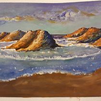 Mi proyecto del curso: Pintura de paisajes atmosféricos con gouache. Traditional illustration, Painting, and Gouache Painting project by Silvia Adriana Iglesias - 01.16.2023