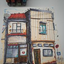 My project for course: Expressive Architectural Sketching with Colored Markers. Een project van  Schetsen,  Tekening,  Architecturale illustratie, Sketchbook y  Illustratie met inkt van Marcin Misztal - 16.01.2023