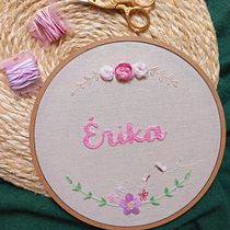 Meu projeto do curso: Técnicas básicas para bordado de letras. Un projet de Broderie , et Design textile de Suelen Canei - 14.01.2023