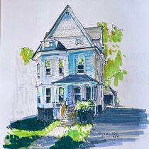 My project for course: Expressive Architectural Sketching with Colored Markers. Sketching, Drawing, Architectural Illustration, Sketchbook & Ink Illustration project by Katie Kitchen - 01.17.2023