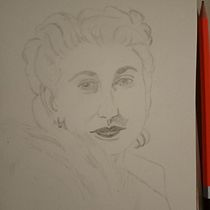 Ritratto della nonna. Sketching, Drawing, Portrait Drawing, Artistic Drawing, and Sketchbook project by 88sil - 01.17.2023