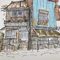 My project for course: Expressive Architectural Sketching with Colored Markers. Sketching, Drawing, Architectural Illustration, Sketchbook & Ink Illustration project by geoff_hodgson - 01.16.2023