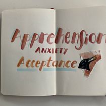 Moving through Apprehension and Anxiety towards Acceptance. Fine Arts, Creativit, Drawing, and Sketchbook project by Cat Goldenberg - 01.04.2023