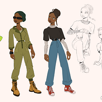 Mon projet du cours : Dessin de personnages avec du caractère. Projekt z dziedziny Projektowanie postaci, Sketching,  R, sunek, Stor, telling, Stor, board,  R, sunek art, st, czn i Narracja użytkownika Fanny Preveraud - 18.01.2023