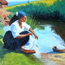 Mon projet du cours : Peinture de paysages à l'huile : le pouvoir de la lumière. Ilustração tradicional, Artes plásticas, Desenho a lápis, Pintura a óleo e Ilustração naturalista projeto de Patrícia Eychenne - 18.04.2023