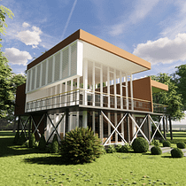 Mi proyecto del curso: Diseño y modelado arquitectónico 3D con Revit. Un projet de 3D, Architecture, Architecture d'intérieur, Modélisation 3D, Architecture numérique, ArchVIZ , et Design  de Alex Villarreal - 18.01.2023
